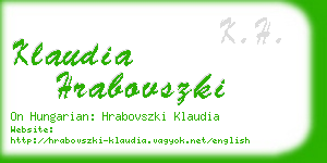 klaudia hrabovszki business card